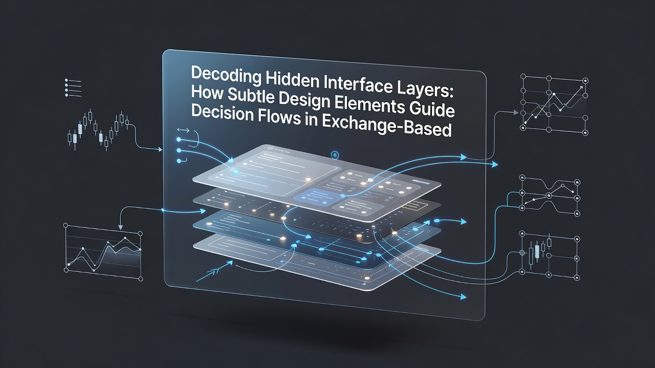 Close-up view of design elements including color-coded buttons and menu flows in sports exchange software