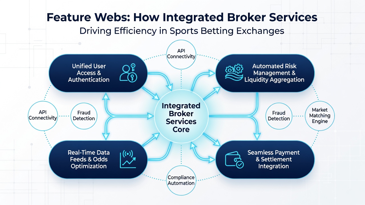 Screenshot of a unified broker dashboard displaying live trading metrics, payment status, and support ticket integration for sports betting exchange users