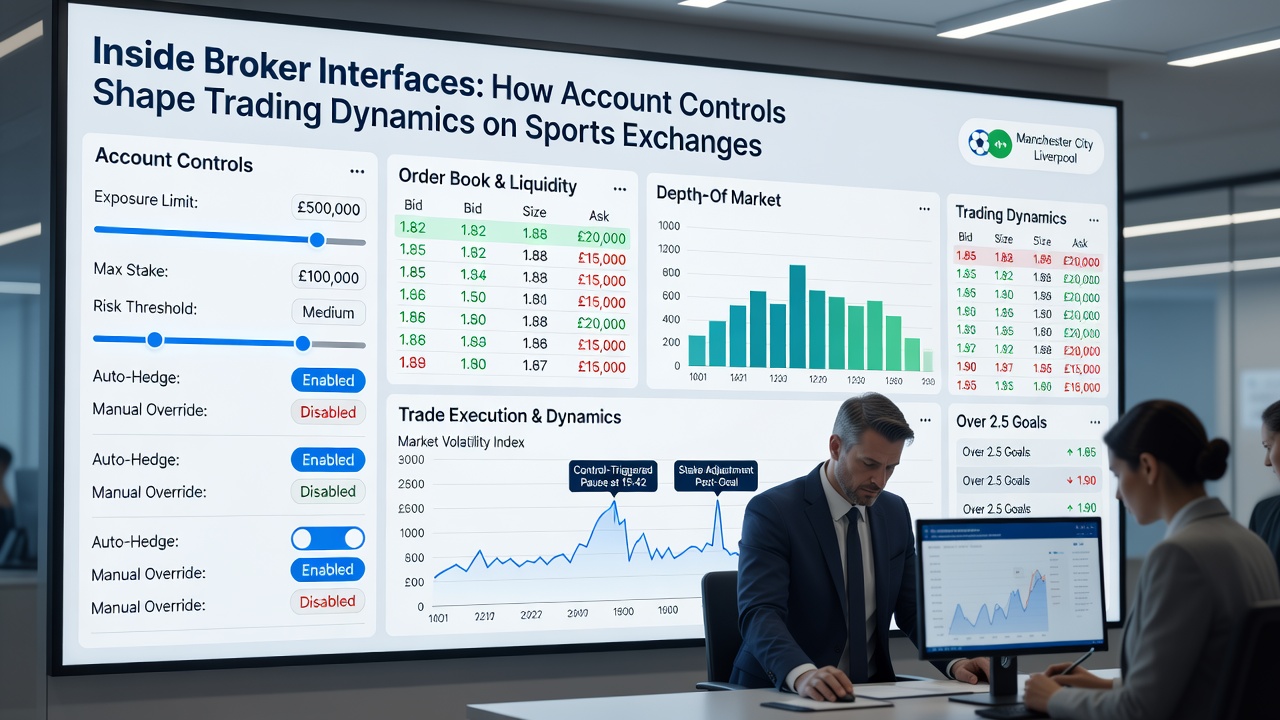 Screenshot of advanced account control panel with exposure limits and API integration options for sports exchange trading