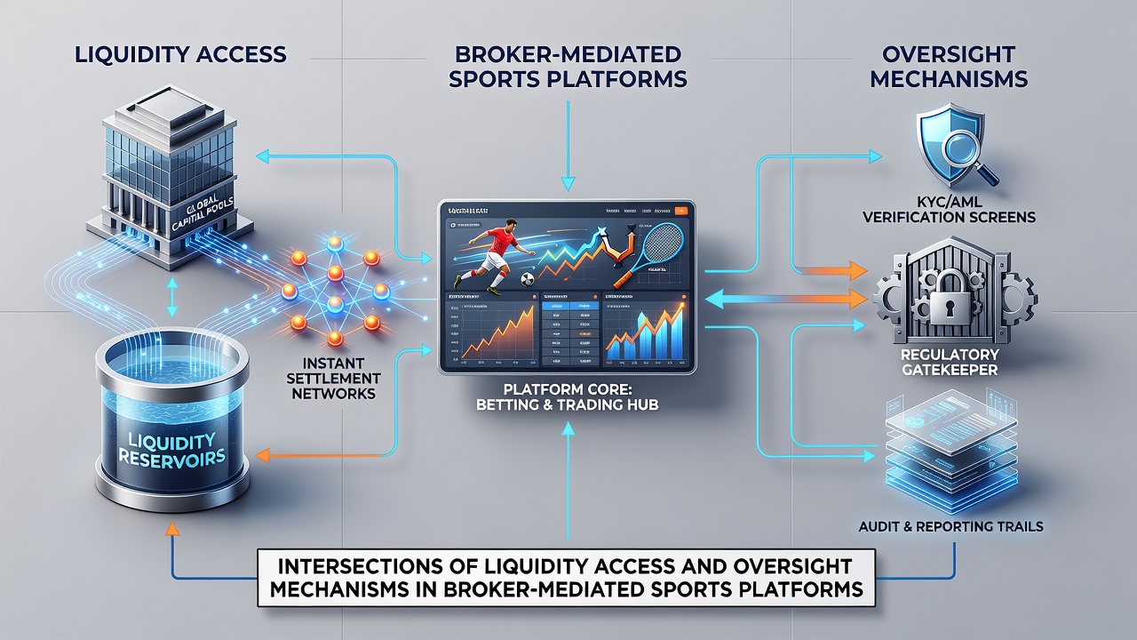 Dashboard view illustrating oversight controls overlaid on live sports market liquidity data