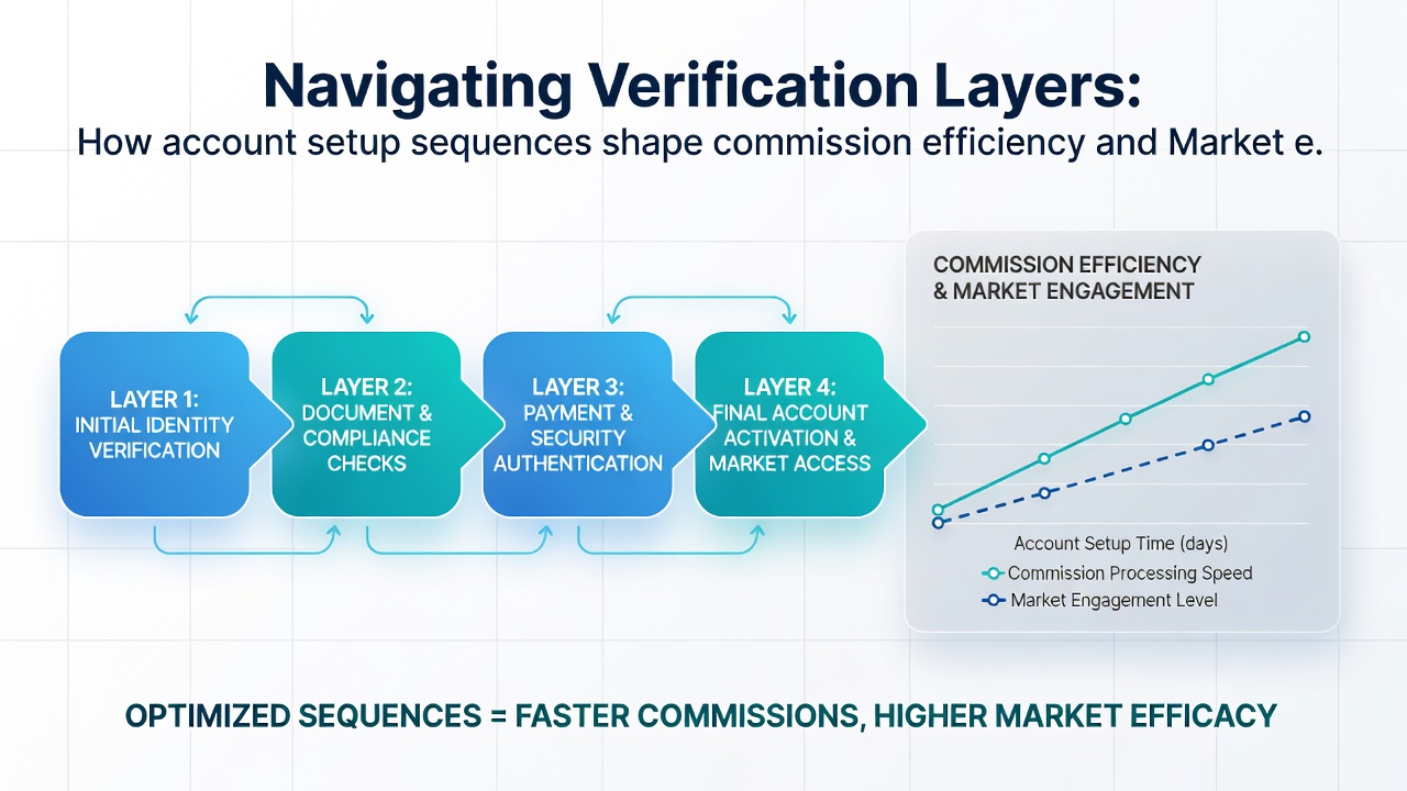 Flowchart illustrating how verified accounts unlock reduced commission rates and faster market access on betting exchanges