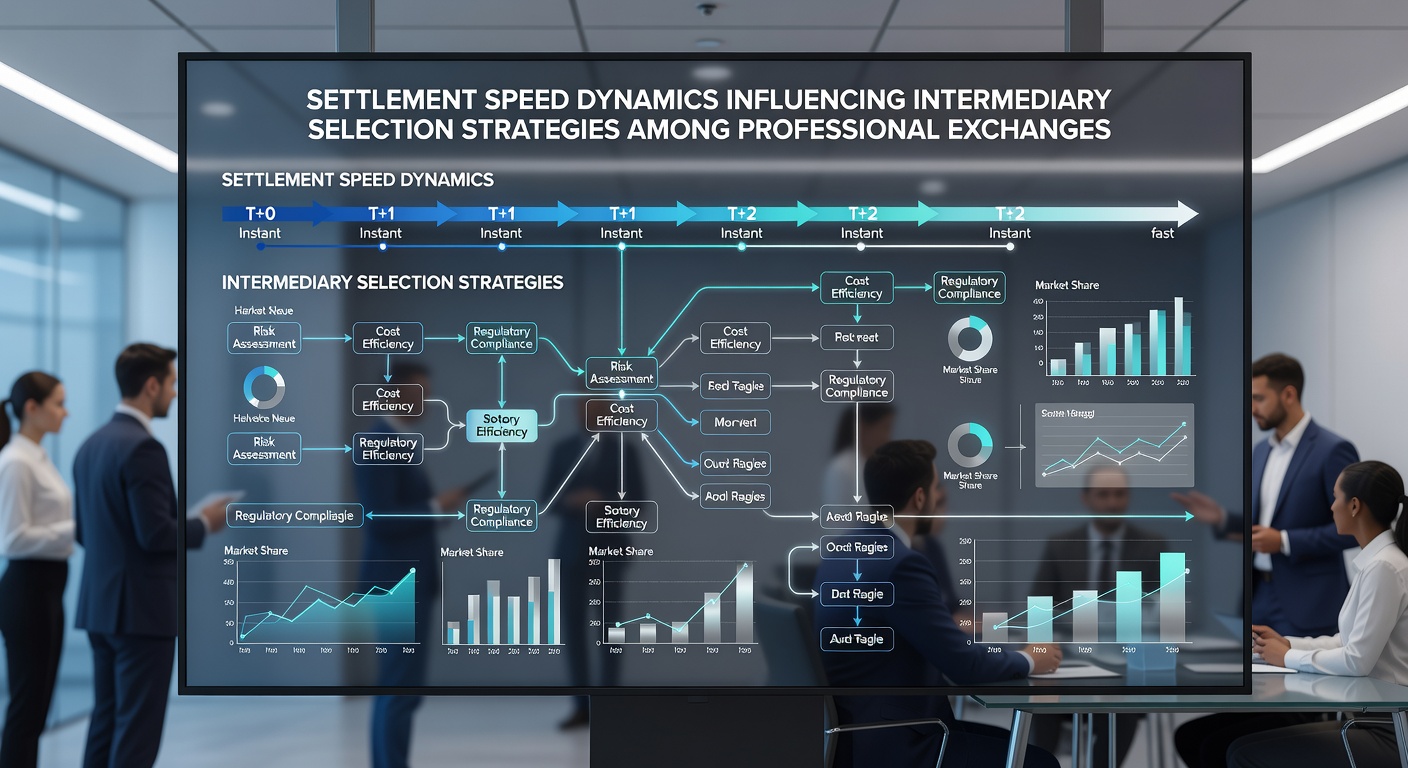 Dashboard showing real-time settlement status across different exchange intermediaries